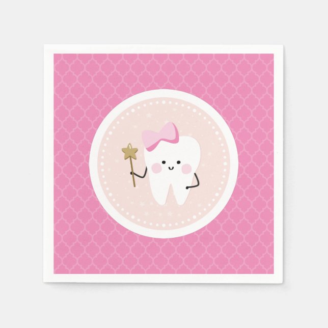 Erster Stand Pink Paper Napkin Serviette (Vorderseite)