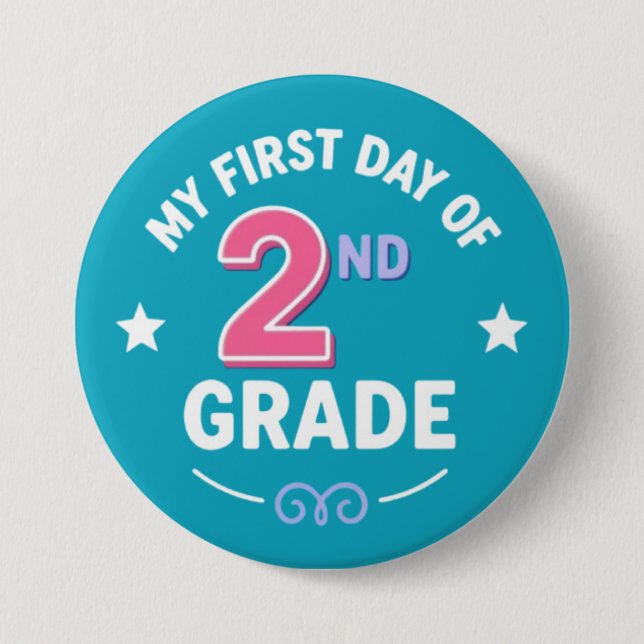 Erster Tag der 2. Klasse Button (Vorderseite)