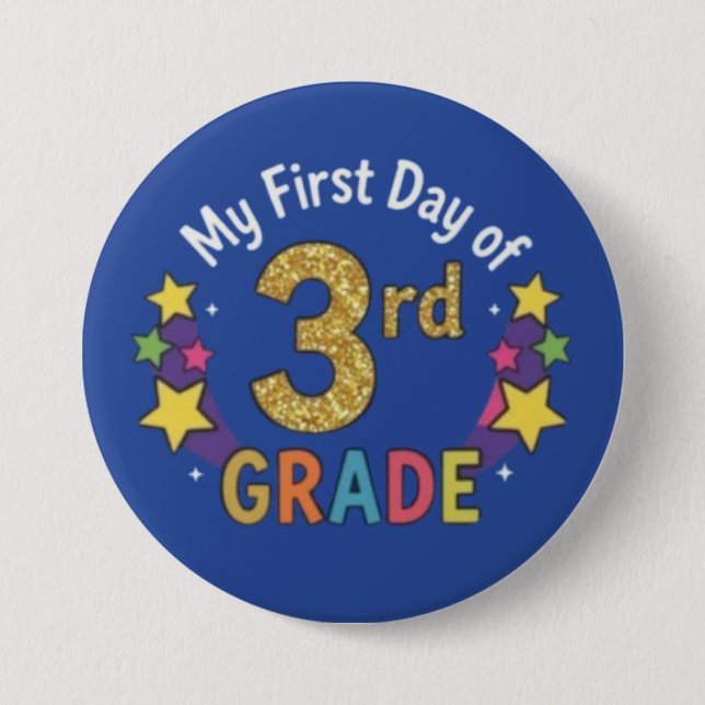 Erster Tag der 3. Klasse Button (Vorderseite)