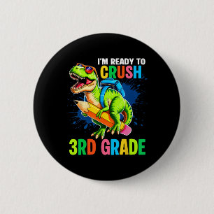 Erster Tag der 3. Klasse Hemd Jungen Dinosaurier Z Button