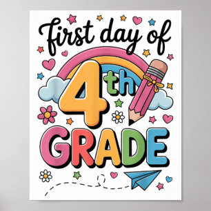 Erster Tag der 4. Klasse zurück zur Lehrerin Poster