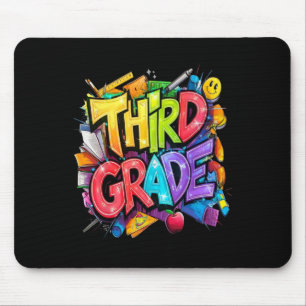 Erster Tag der dritten Klasse Blumenstrauß für Leh Mousepad