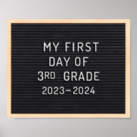 Erster Tag der dritten Klasse Zeichen Erster Schul