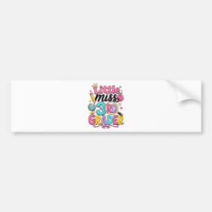 Erster Tag der dritten kleinen Miss 3. Klasse Autoaufkleber