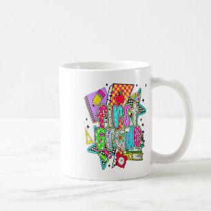 Erster Tag der ersten Klasse Blumenstrauß für Lehr Kaffeetasse