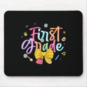 Erster Tag der ersten Klasse Coquette-Bow-Bleistif Mousepad