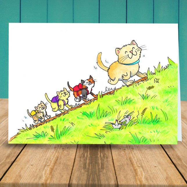 Erster Tag der Gruß von Katzen in der Schule Karte (Von Creator hochgeladen)