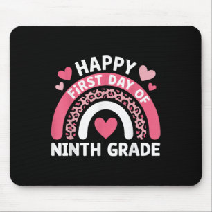 Erster Tag der neunten Klasse Regenbogen-Leopard Z Mousepad