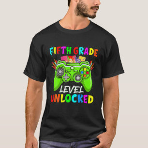 Erster Tag der Schule Junge Mädchen Fünfte Stufe U T-Shirt