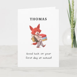 Erster Tag der Schule/zurück zum lustigen Kinderju Karte