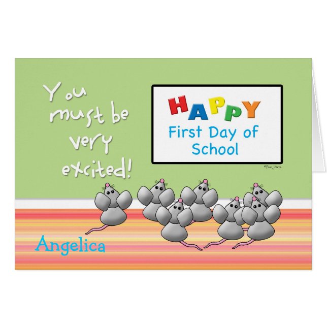 Erster Tag der Schulniedlichen Mäuse und des (Vorderseite (Horizontal))