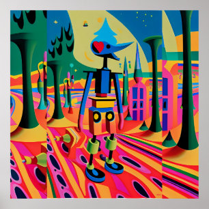 Erster Tag der Surrealismus Schule - Ken Gage Art Poster