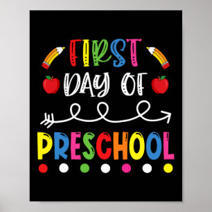 Erster Tag der Vorschule auf Schullehrer Stud Poster