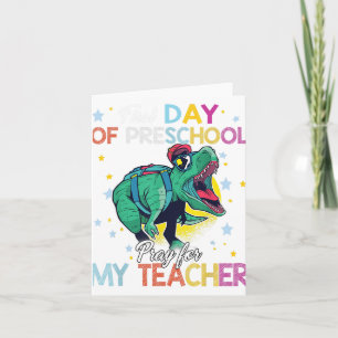 Erster Tag der Vorschule beten für meinen Lehrer T Karte