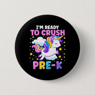 Erster Tag der Vorschule bin ich bereit, Pre-K Un Button