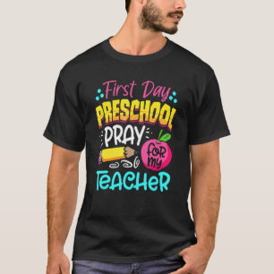 Erster Tag der Vorschule für meinen Lehrer zurück T-Shirt