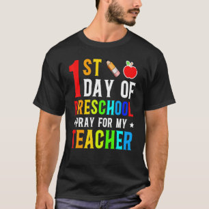 Erster Tag der Vorschule für meinen Lehrer zurück T-Shirt