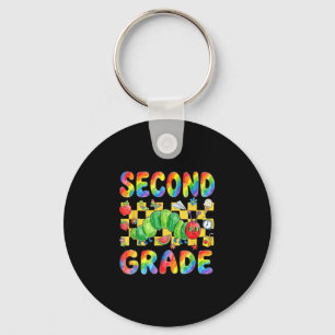 Erster Tag der zweiten Klasse Lehrer Mädchen Kinde Schlüsselanhänger