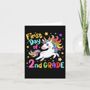 Erster Tag der zweiten Klasse zurück zur Schule Karte