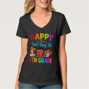 Erster Tag des Achten Lehrers Owls Achte Klasse T T-Shirt