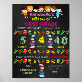 Erster Tag des ersten GRADE-Zeichen-MÄDCHEN, Schwa Poster