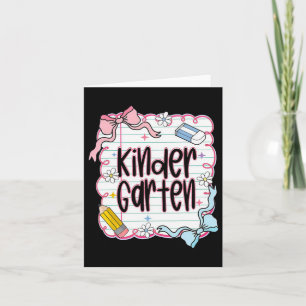 Erster Tag des Kindergarten Coquette Bow für Lehre Karte