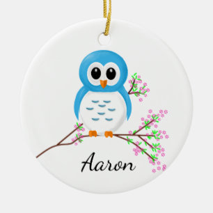 Erster Tag des Kindergartens, Cartoon-Eule auf Keramik Ornament