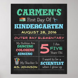 Erster Tag des Kinderposter-Fotos Poster