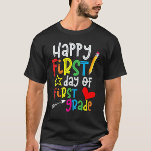 Erster Tag des Lehrers der ersten Klasse zurück an T-Shirt