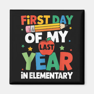 Erster Tag des letzten Jahres in der Grundschule z Magnet