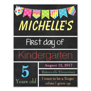 Erster Tag des Schulzeichens, Tafel-Zeichen, Fotodruck