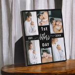 Erster Tag des Vaters 6 FotoCollage Fotoplatte<br><div class="desc">Feiern Sie mit dem "Ersten Vatertag" 6 Foto Collage Plaque einen besonderen Meilenstein für einen neuen Vater, eine herzliche Hommage an seine Reise in die Vaterschaft. Diese wunderschön gestaltete Tafel ermöglicht es Ihnen, sechs hochgeschätzte Fotos zu präsentieren und wertvolle Momente und Erinnerungen seines ersten Lebensjahres als Vater zu erfassen. Die...</div>