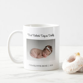 Erster Tag des Vaters als Daddy New Baby Foto Kaffeetasse