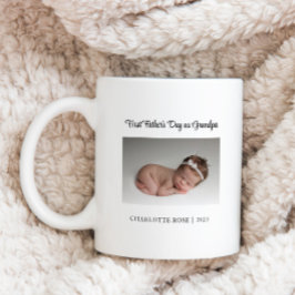 Erster Tag des Vaters als Großvater Neues Baby-Fot Kaffeetasse