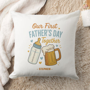 Erster Tag des Vaters - Beer & Baby Flasche Kissen