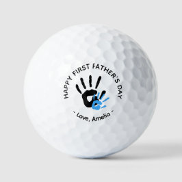 Erster Tag des Vaters - Custom Baby & Vater Handpr Golfball