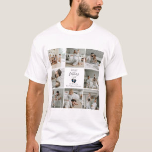 Erster Tag des Vaters - Kinderfußabdrücke und blau T-Shirt