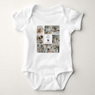 Erster Tag des Vaters - Kinderfußabdrücke und rosa Baby Strampler