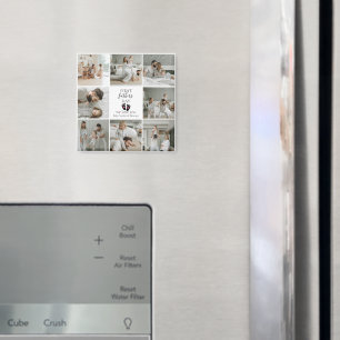 Erster Tag des Vaters - Kinderfußabdrücke und rosa Magnet