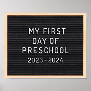 Erster Tag des Vorschulabschlusses Erster Schultag Poster