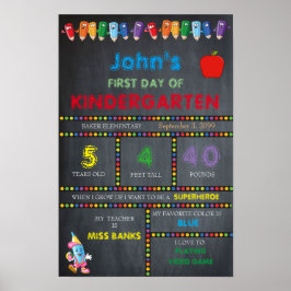 Erster Tag im Kindergarten BOY, Kleine Größe, Chal Poster