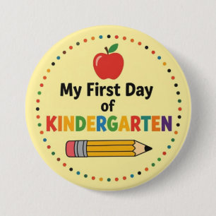 Erster Tag im Kindergarten Button