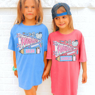 Erster Tag im Kindergarten Kinder Name Zurück zur T-Shirt