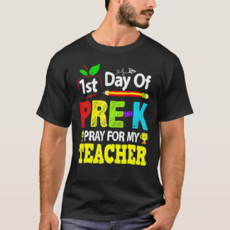 Erster Tag im Vorschulgebet für meinen Lehrer zurü T-Shirt
