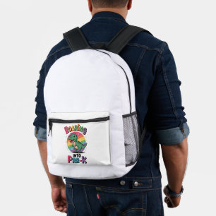 Erster Tag im Vorschuljahr zurück zur Schule Bedruckter Rucksack