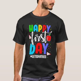 Erster Tag Kinder Lehrer Zurück zur Schule Lehrer  T-Shirt