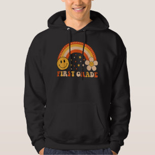 Erster Tag Shirt-Regenbogenlehrer Kind Hoodie