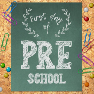 Erster Tag Zurück zur Schule, 1. Tag vor der Schul Fotodruck