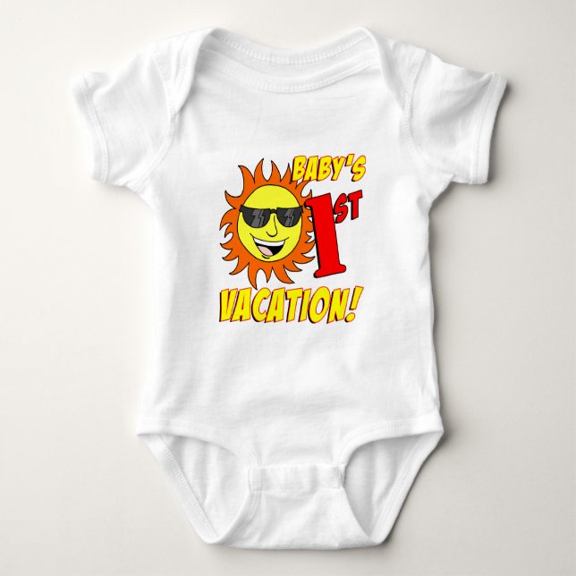Erster Urlaub für das Baby Strampler (Vorderseite)