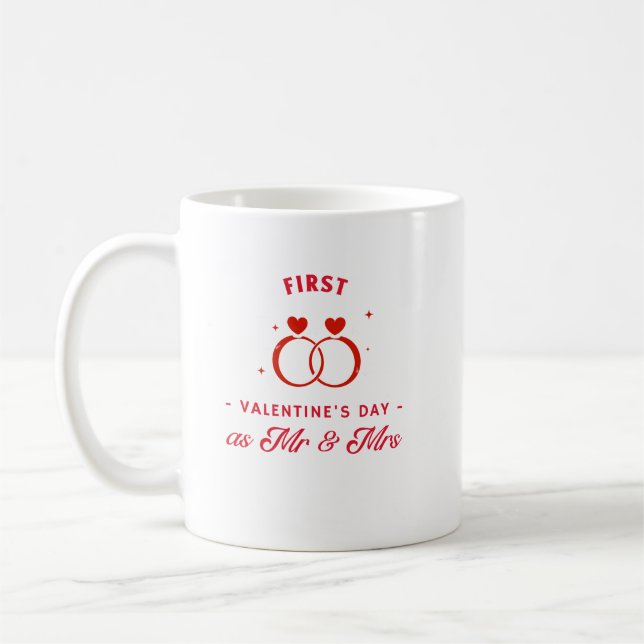 Erster Valentinstag als Herr & Frau. Kaffeetasse (Links)